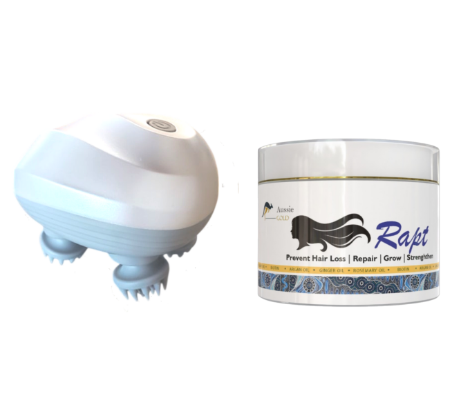 Aussie Gold Rapt Leave In Treatment Cream and Rechargeable Massager